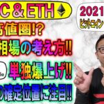 【ビットコイン＆イーサリアム＆リップル】BTC＆ETHは高値圏!?バブル相場の考え方!!XRP単独爆上げ4時間足の確定位置に注目!!