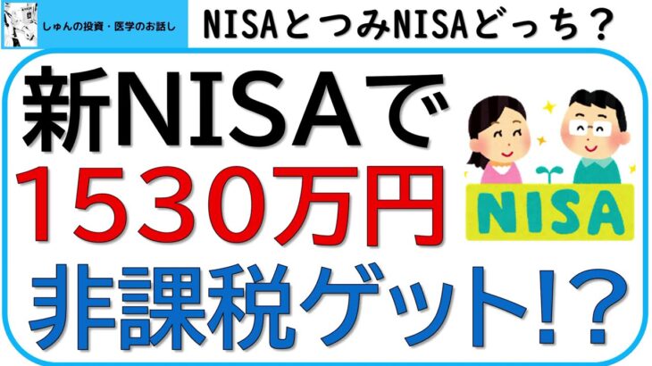 NISAとつみたてNISAのどっちがいい?NISA→新NISA→つみたてNISAで1530万円の非課税枠がもらえます。どっちが得か、計算して、考察します!!