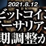 ビットコイン・イーサリアム短期調整か！？［2021/8/12］急騰相場から徐々に天井の硬さが明確に。このまま調整相場へ突入か？短期下落からの急騰継続か？乱高下相場に注意【仮想通貨】