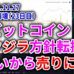 【2021.11.27】クジラが買いから売りへ！ビットコイン週明けはさらに下がる？【SOPR】