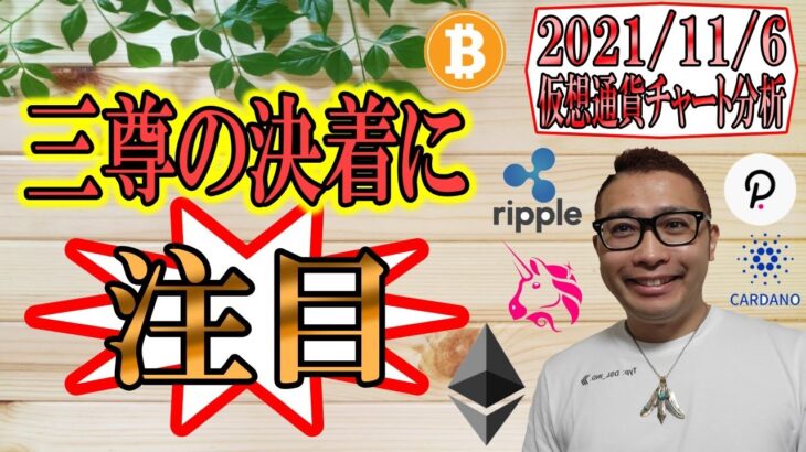 【仮想通貨 ビットコイン ＆ アルトコイン 分析】三尊の決着に注目!!