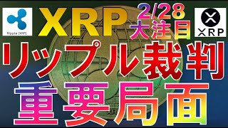仮想通貨　XRP(リップル)裁判情報 重要局面 2/28大注目