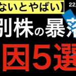 【知らないとやばい】個別株の暴落要因5選！暴落をチャンスに変えるには？
