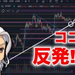 ビットコイン/BTCついに日足のトレンドラインに衝突！
