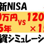 【新NISA】5年360万円 vs 15年120万円を一括投資する場合の投資シミュレーション