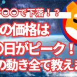 【SHIBが〇〇で下落！？】SHIBの価格は8月〇日がピーク！今後のSHIBの動き全て教えます！