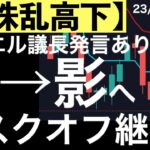 【米株乱高下】パウエル発言あり！光から影になってしまったチャートパターン