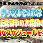 ［20231110］リップルとSECは法廷闘争の次段階の詳細なスケジュールを提出【仮想通貨・暗号資産】