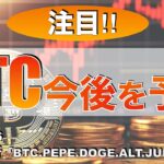 【BTC、PEPE、DOGE、ALT、JUP】ビットコイン今後を予測（2024年3月16日相場分析）