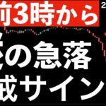 【午前3時から】謎の急落！NYダウのチャートに警戒サインが多数！
