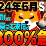 【SHIB(柴犬コイン)】仮想通貨最新情報！クジラが戻り2024年最強時代に！ミームコインの王者覚醒へ！