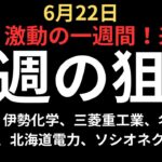【激動！週明け相場は？】チャートで見る来週の狙い｜カバー、伊勢化学、三菱重工業、ソシオネクスト、インテ、北海道電力、サンバイオ、エレメンツ等