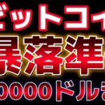 ビットコイン６００００ドルまで下落注意。逆三尊を形成するために調整を試すシナリオ。