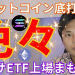 【ビットコイン 底打ち感 色々】仮想通貨 イーサリアム現物ETF上場まもなく？
