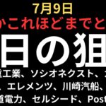 【注目銘柄】チャートで見る明日の狙い｜三菱重工業、ソシオネクスト、カバー、名村造船、エレメンツ、川崎汽船、北海道電力、エディア、セルシード、PostPrime