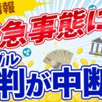 【リップル最新情報】緊急事態で相場が動く!?裁判が中断し仮想通貨市場全体が凍りつく事態へ…【XRP】