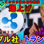リップル（XRP）とトランプ氏が手を組む⁉400円を超える！アメリカはドルから仮想通貨へシフトチェンジ⁉面白くなってきた！