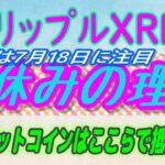 【 リップル（XRP）】XRPもビットコインもここらで一休み⁉【仮想通貨】XRPは、7月18日が注目すべき日。