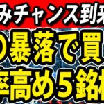 日本株がまだ急落・暴落ならコレを買う！チャートでポイント解説
