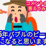 【2025年のバブルのピークは何月になると思いますか？】に答えてみました。