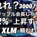 XRP XLM 12%上昇する！あれれ？この3000万XRPはリップルの会長じゃん！頼むぜ