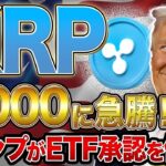 【リップル】トランプがリップルETFを促進！ETFの勢いで1000ドルに急騰なるか