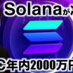Solanaが止まらない！ビットコインは年内2000万円超え？