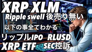 リップルXRP XLM  リップルのRLUSDとXRPETFとSEC控訴とリップルIPOについてブラッドガーリングハウスCEOが説明　Ripple swell後急落がない