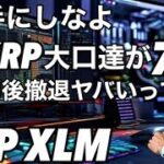 XRP XLMこれが下落が終了したサイン、XRP大口投資家達が7億売却後撤退しました　ビットコインは上がってるのに