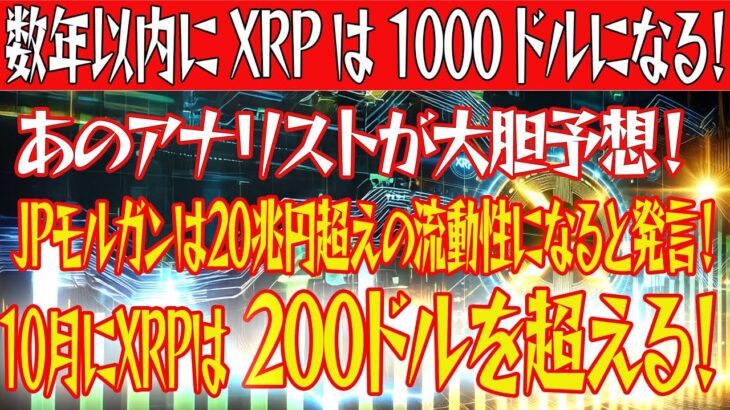 【XRPで億り人になれる！】XRPは今がチャンスです！数年以内に1000ドルを超える！XRPの全て教えます！【仮想通貨】【BTC】【ビットコイン】【SHIB】【リップル】