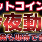 ビットコイン今夜大きく動く。急反発して全回復の可能性もあり！？