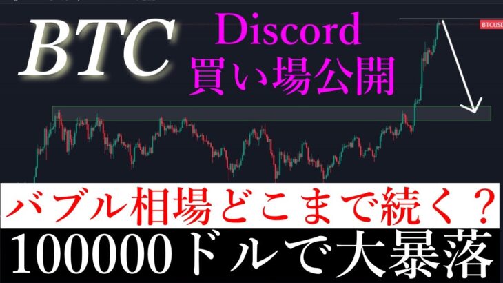 11/23⚠️「天井100000ドル？！バブルが崩壊するときの特徴を解説します」ビットコイン分析