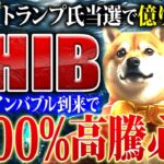 【SHIB(柴犬コイン)】トランプ大統領誕生で億り人続出へ！シバが2000％高騰しアルトコインバブル到来！後悔しない仕込み時とは？【仮想通貨】