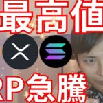 ビットコイン ソラナのW最高値 リップル急騰の理由【仮想通貨 暗号通貨 暗号資産 BTC ETH XRP SOL TRX TON DOGE ADA DOT 1inch他】