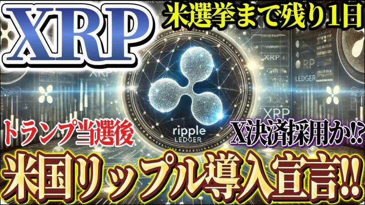 【リップル/X決済】※トランプ当選確率99％※ イーロン効果でXRPを筆頭に市場爆上げ!! #xrp #リップル