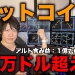 ビットコイン10万ドル超え！アルトの含み益は１億7,000万円へ！今後のBTCやアルトの値動き、利確、上がりそうなコインについて。