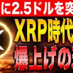 【リップル最新情報】2.5ドルを突破！時価総額4位に浮上で異次元の高騰！【イーサリアム】【シバコイン】【ビットコイン】【ドージコイン】【仮想通貨】【XRP】【SHIB】【DOGE】【Bitcoin】