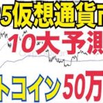 【2025年】仮想通貨市場10大予測！ビットコイン米政府準備金で50万ドル！？金の時価総額で90万ドル！？