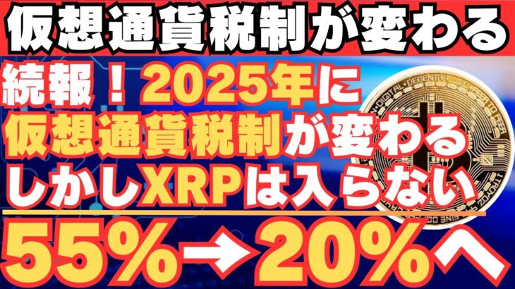 【2025年に仮想通貨税制が遂に変わる！】遂に自民党が動いた！55％→20％へ！【仮想通貨】【BTC】【ビットコイン】【SHIB】【リップル】【XRP】【税金】