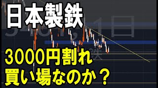 日本製鉄（5401）3000円割れは買い場？株式テクニカルチャート分析