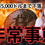 ビットコイン緊急事態発生！一時6万5,000ドルまで急落…