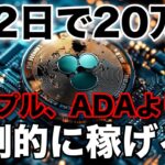 リップル、ADAより断然稼げる仮想通貨投資！2日で20万の爆益！！