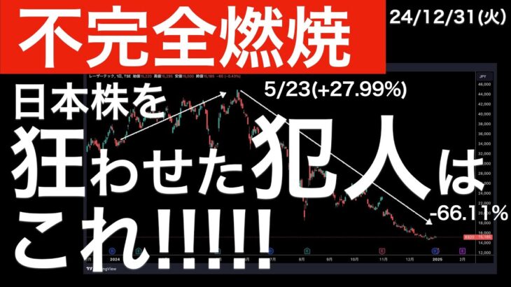 【不完全燃焼】日本株を狂わせた犯人はこれだ！