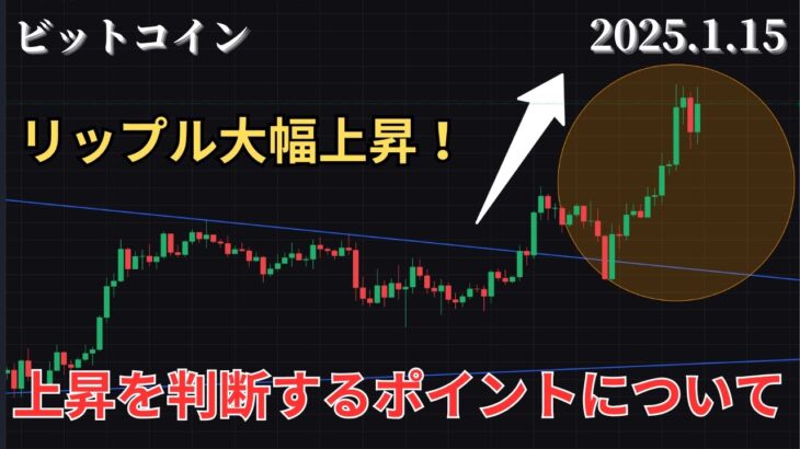 1/15 仮想通貨相場分析 リップル円建て最高値へ！他の仮想通貨は調整あとちょっと