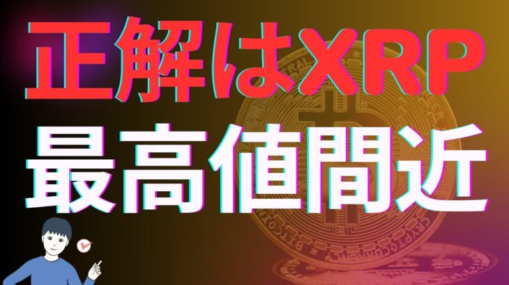 正解はXRP(リップル)でした　XRP強すぎで最高値間近　これからどこまで上がるのか