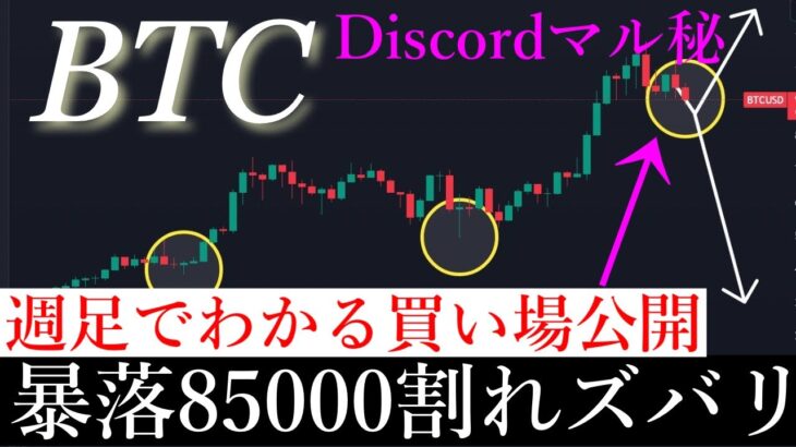 ⚠️ビットコイン直近の暴落どこまで下がるのか過去の傾向から解説します。