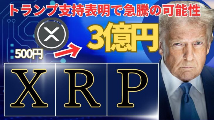 トランプ大統領のリップル支持表明で価格高騰の可能性