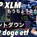 リップルXRP XLMもう少しかな　XRP doge ETF カウントダウン　ビットコイン頼む