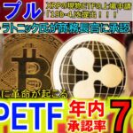 リップル（XRP)ETFが78％で年内承認！トランプ&イーロンタッグでSECをぶっ壊す！アメリカの仮想通貨規制緩和が止まらない！お熱い時間がやってきた！