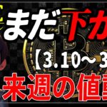 【続落警戒】ビットコインと各金融市場の来週の値動き【3.10～3.16】